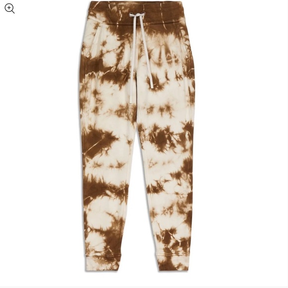 Lululemon Warm Down French Terry Drawstring Jogger Tie Dye Earth Day Sand Brown - Picture 2 of 11
